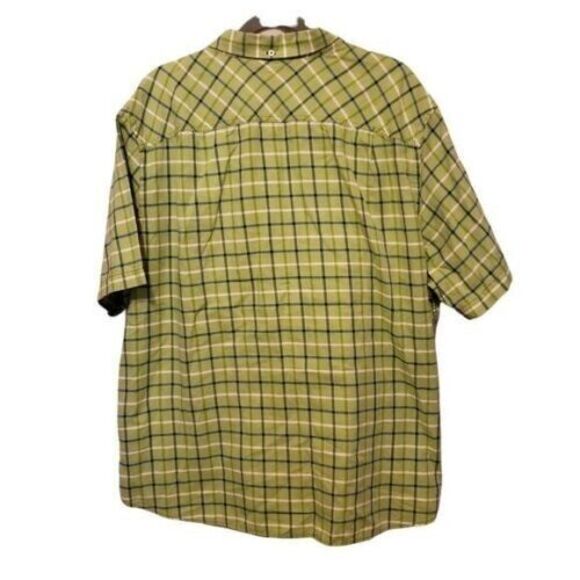 Geoffrey Beene Mens Sz 2XL Green White Plaid Short Sleeve Button Down Shirt - Picture 9 of 9